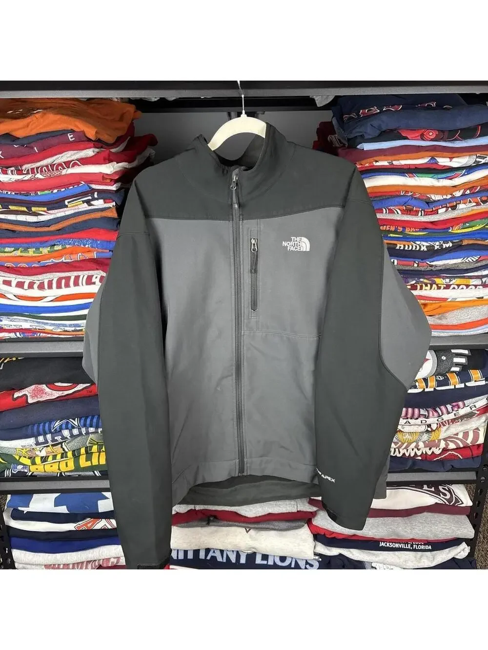 The North Face Apex Bionic Softshell Full Zip Jacket Gray XL